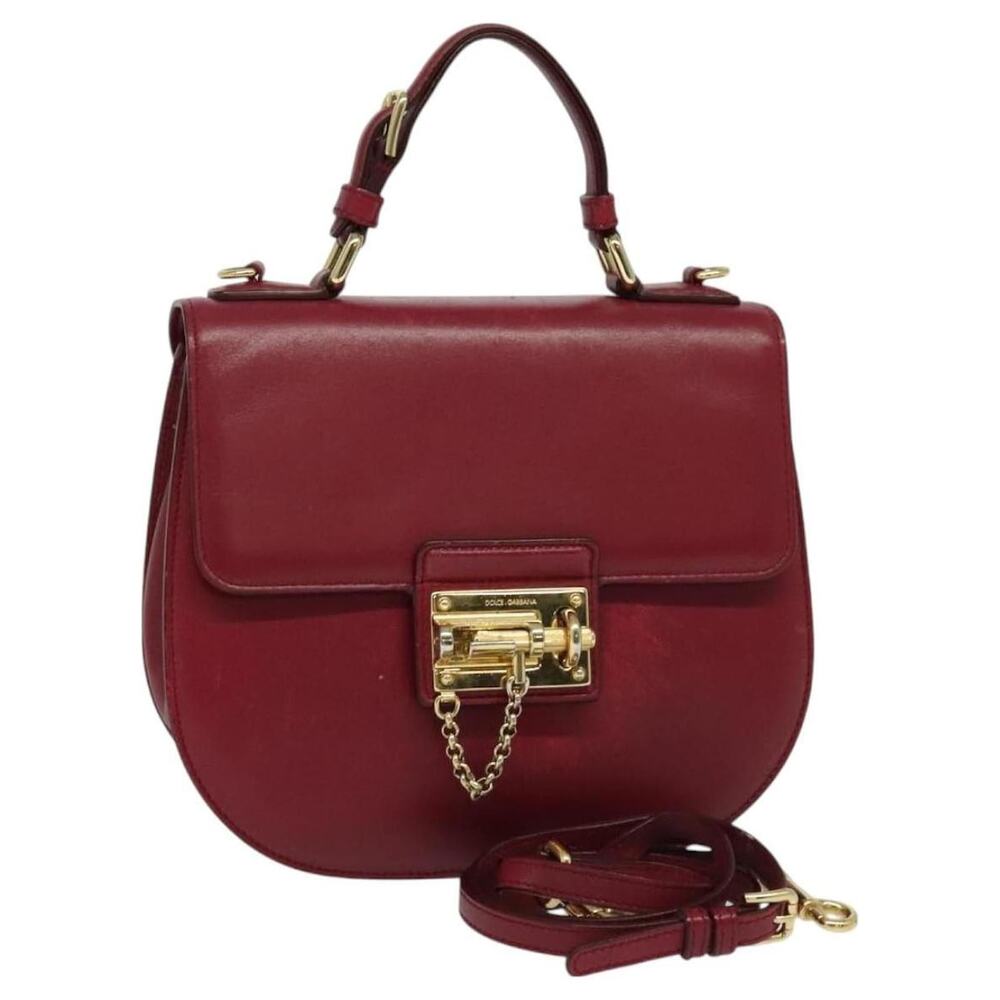 Dolce & Gabbana Hand Bag Leather - OS Red Gold